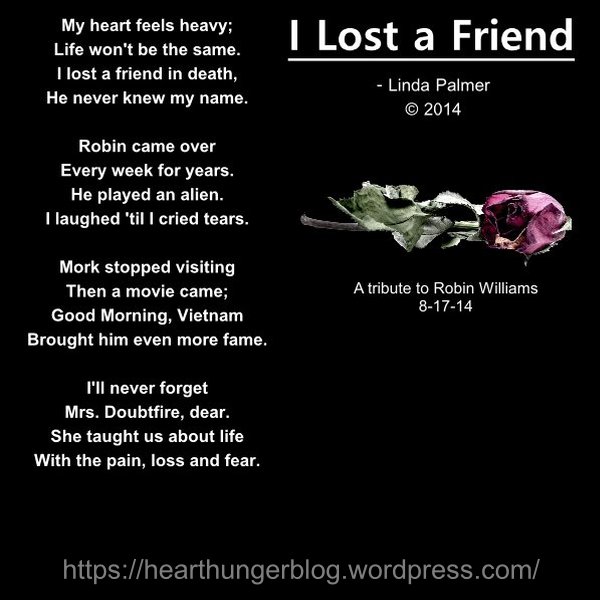 I LOST A FRIEND